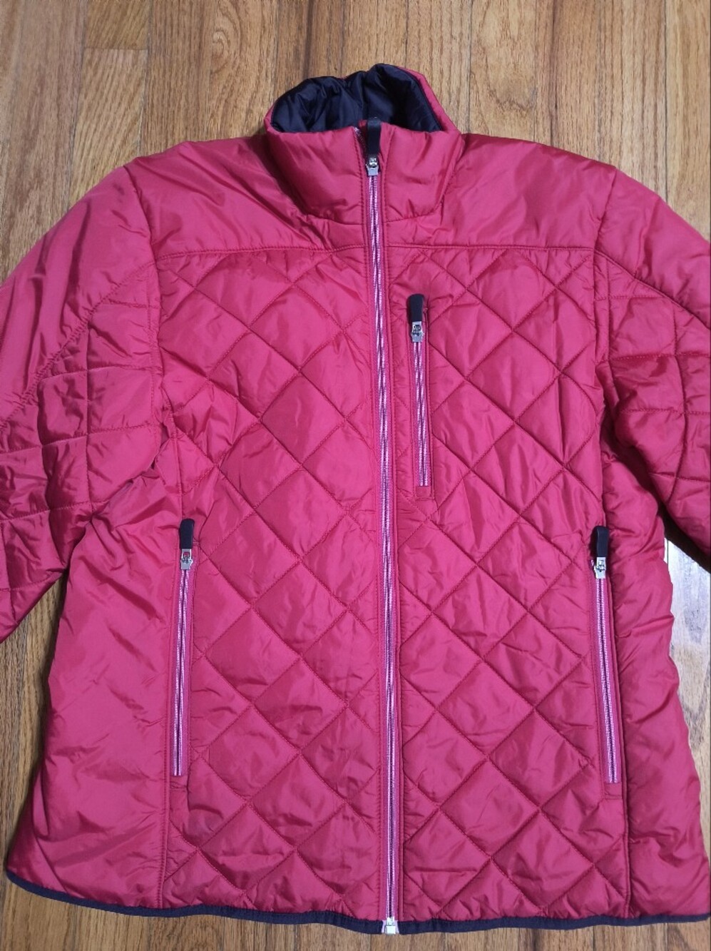 Lands' End red puffer jacket coat, women's small